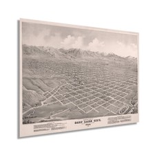 Listing image for 1875 Salt Lake City Utah Map Poster - Vintage Salt Lake UT Wall Art Decor Print