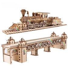 Listing image for 3D Wooden Puzzle Airship Model kits for Adults Model Building Kit Brain Tease