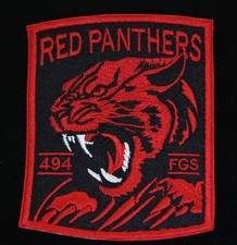 Listing image for USAF 494 FGS Red Panthers 494th Fighter Generation Squadron Patch NP-3