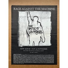 Listing image for RAGE AGAINST THE MACHINE BATTLE OF LOS ANGELES POSTER SIZED original music press