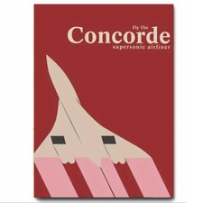 Listing image for Concorde Early 1970s Advertising Poster Artwork Printed on Aluminium Metal Sign