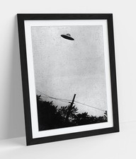 Listing image for SUPPOSED ALIEN UFO OVER NEW JERSEY VINTAGE -FRAMED WALL ART PAPER PRINT POSTER