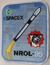 Listing image for SPACEX FALCON 9 NROL-95 SPACE MISSION PATCH NSSL 4 INCH EMBROIDERED IRON-ON BACK