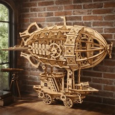 Listing image for 3D Wooden Puzzle Airship Model kits for Adults Model Building Kit Brain Teaser
