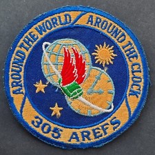 Listing image for Original USAF Patch 305 AREFS Air Refueling Squadron KC97 KC-135 Bunker Hill AFB