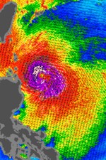 Listing image for Typhoon Lupit Storm Weather Radar Map Data Chart Space Satellite Poster Print
