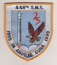 Listing image for USAF Patch 448th Strategic Missile Sq, 25th ANNIVERSARY MORALE, 4.5" X 3.75"