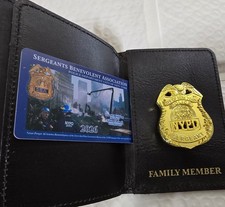 Listing image for NYPD Sergeant Family Member Wallet With Mini Badge Replica And A PBA Card 2026.