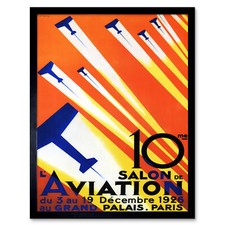 Listing image for Airshow Aviation Paris France Wall Art Print Framed 12x16