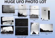 Listing image for HUGE UFO Flying Saucer 10 PHOTO Lot PROJECT BLUE BOOK FILES, 10 Rare UFO Photos!