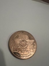 Listing image for 1oz .999 Copper Alien Coin – Collectible ET / UFO Theme – Bullion