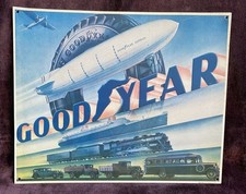 Listing image for Goodyear Airship metal Sign , Dimensions, U.S.A 42x34 cm Vg.REDUCED