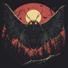 Listing image for XXL 30X30 Car Sticker Mothman Decal
