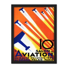 Listing image for Airshow Aviation Paris France Framed Wall Art Print 18X24 In