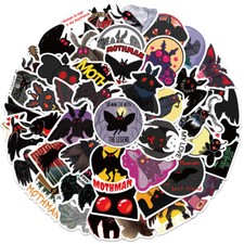 Listing image for 50X MOTHMAN Batman Mystery Humanoid Glowed Red Eyes Graffiti Guitar Bag Stickers