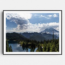 Listing image for Mount Rainier Washington Mountain Landscape Wall Art Poster Print