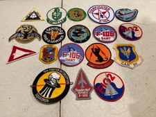 Listing image for Lot of 18 USAF Fighter Squadron Military Embroidered Patches F-104 F-106 F-102