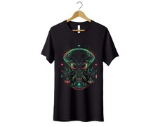 Listing image for Psychedelic Alien Encounter T-Shirt, Space Exploration, Cosmic Art