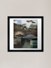 Listing image for Flying Saucer Invasion Montage Spac Framed Wall Art Poster Canvas Print Picture