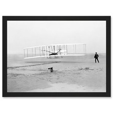 Listing image for Daniels First Flight Wright Brothers 1903 Photo Aviation Framed A3 Art Print