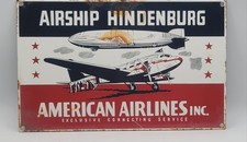Listing image for Vintage American Airlines Airship Hindenberg Porcelain Enameled Metal Sign
