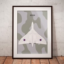 Listing image for Avro Vulcan Cold War Bomber Wall Art Vector Poster