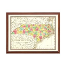 Listing image for Old Map of North Carolina 1831 - Vintage North Carolina Art