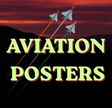Listing image for Aviation Aircraft Poster Print Fighter Jet Picture Planes Wall Art A1-A3