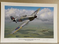 Listing image for Battle of Britain Memorial Flight Aviation Art Print Hurricane Keith Woodcock